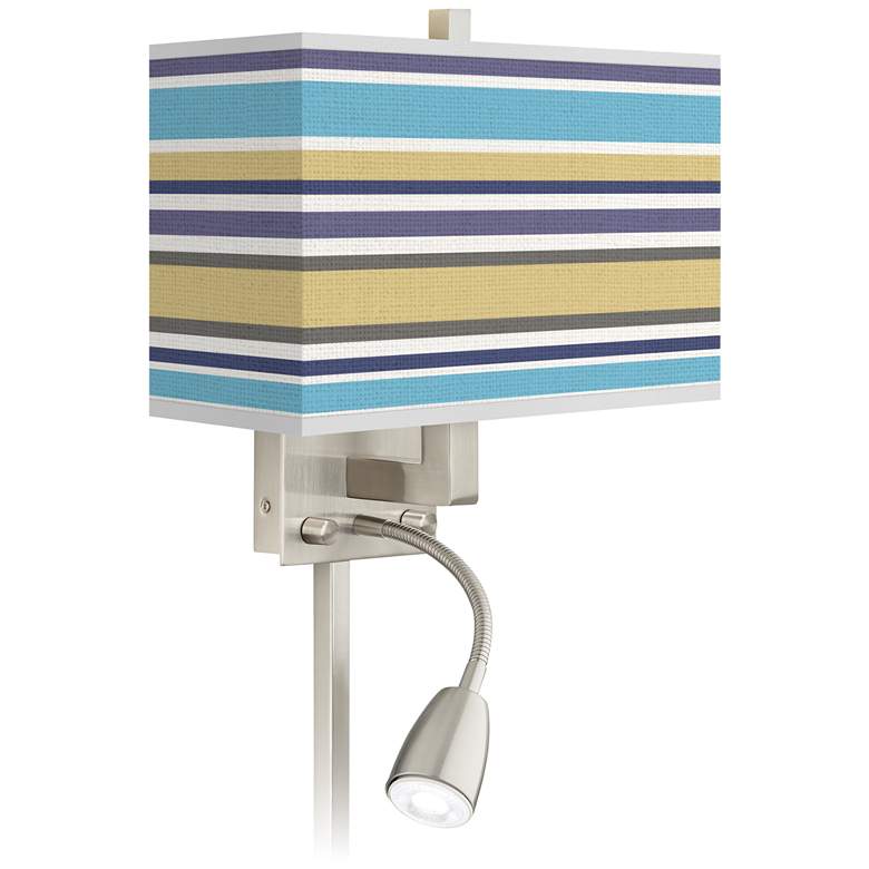 Image 1 Laguna Stripes Giclee Glow LED Reading Light Plug-In Sconce