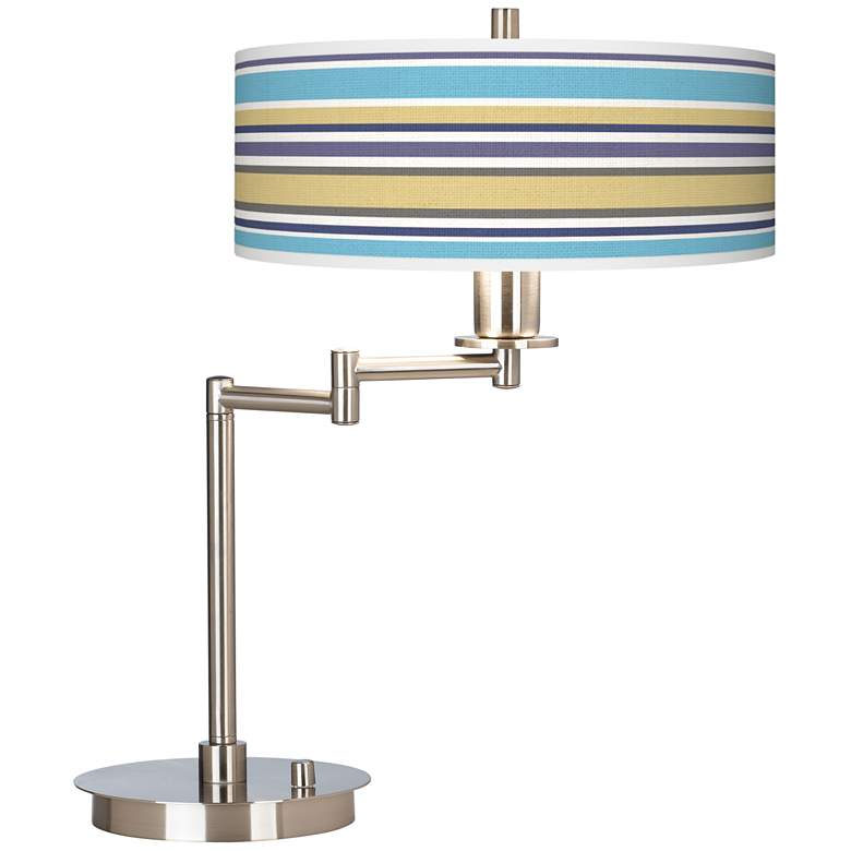 Image 1 Laguna Stripes Giclee Swing Arm LED Desk Lamp