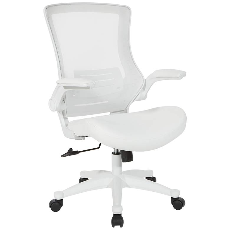 Image 1 Laguna White Ventilated Adjustable Swivel Manager's Chair
