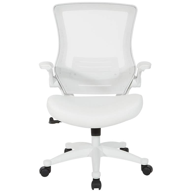 Image 3 Laguna White Ventilated Adjustable Swivel Manager&#39;s Chair more views