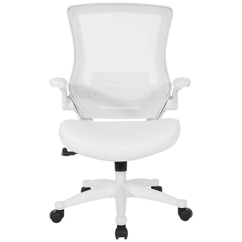 Image 3 Laguna White Ventilated Adjustable Swivel Manager's Chair more views
