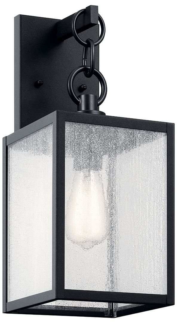 Lahden 17 Inch 1 Light Outdoor Wall Light in Textured Black