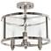 Laia 13" Wide Brushed Nickel 3-Light Ceiling Light