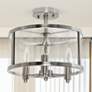 1_Laia 13" Wide Brushed Nickel 3-Light Ceiling Light