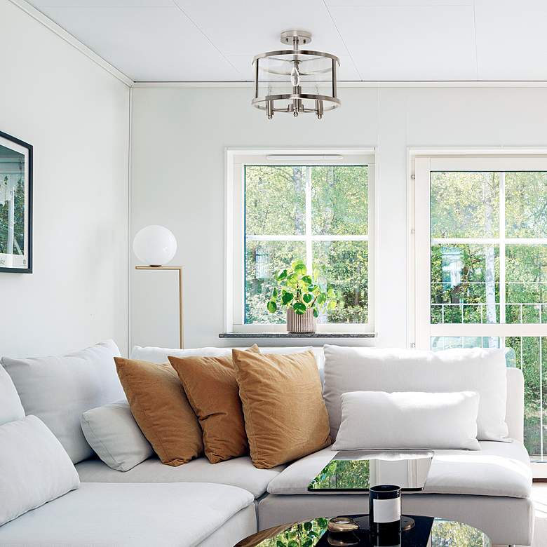 Image 6 Laia 13" Wide Brushed Nickel 3-Light Ceiling Light more views