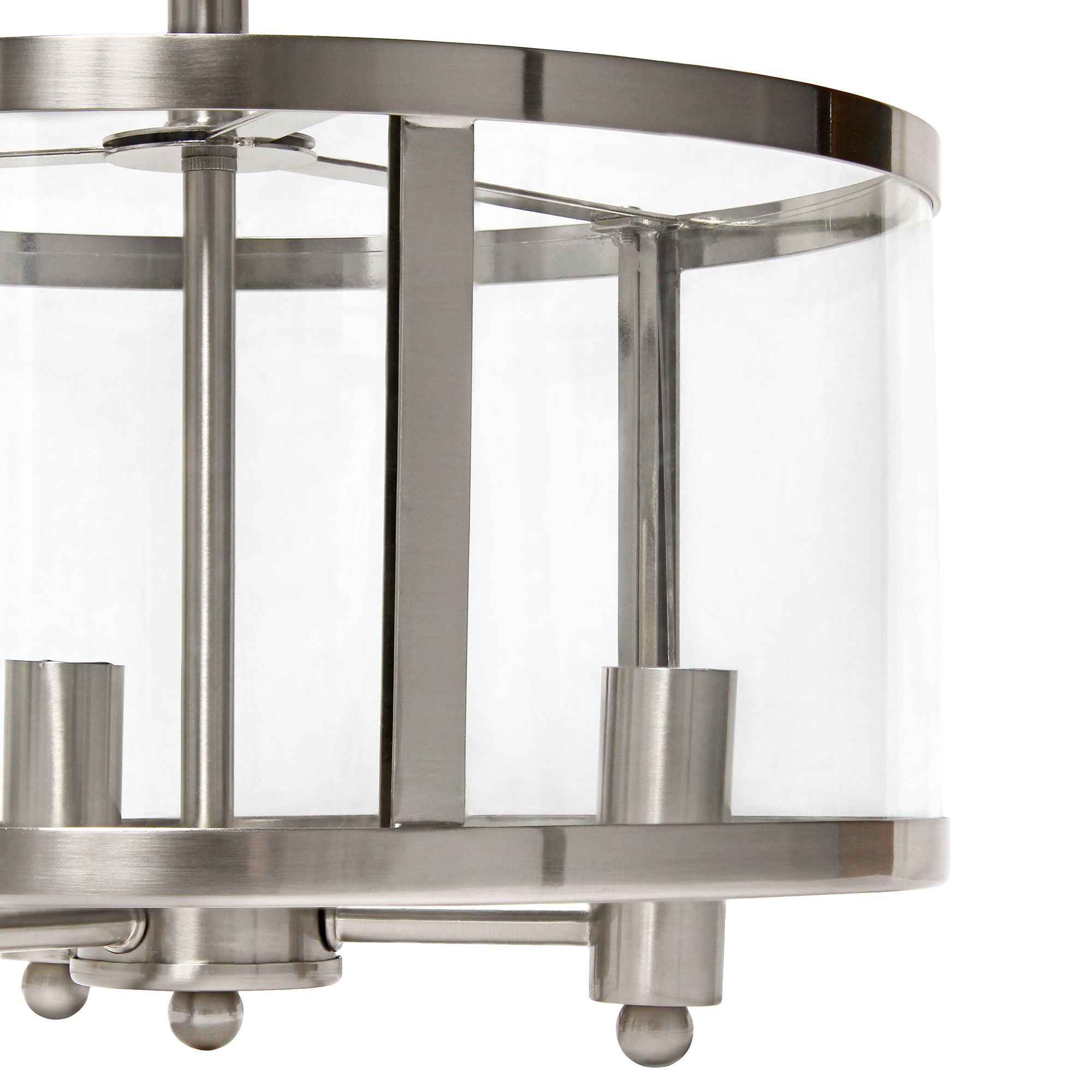 Laia 13" Wide Brushed Nickel 3-Light Ceiling Light