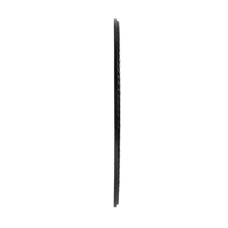 Image 7 Laid Rope Matte Black 22" x 32" Oval Wall Mirror more views