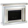 Laila 47 1/2" Wide Mirrored and Gold Electric Fireplace in scene