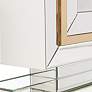 Laila 48" Wide Gold-Trimmed Mirrored Console Table in scene