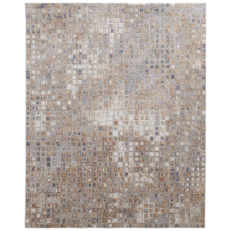 Laina 39G0F 5&#39;x7&#39;10&quot; Silver Gray and Brown Area Rug