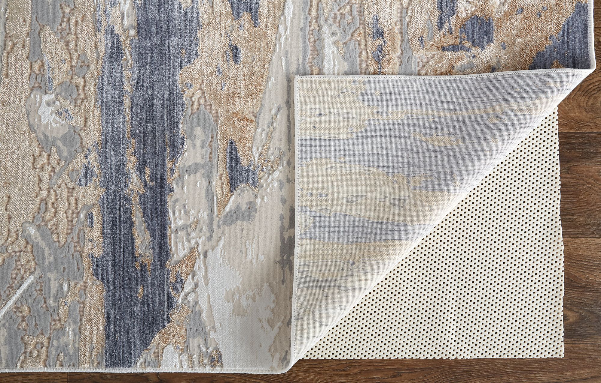 Thumbnail4 of Laina 39G5F 7'10"x9'6" Sand Dollar and Gray Area Rug more views