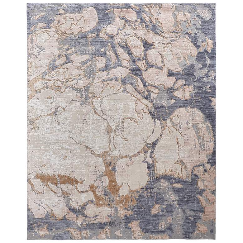 Image 2 Laina 39G8F 5&#39;x7&#39;10 inch Sand Dollar and Dark Blue Area Rug