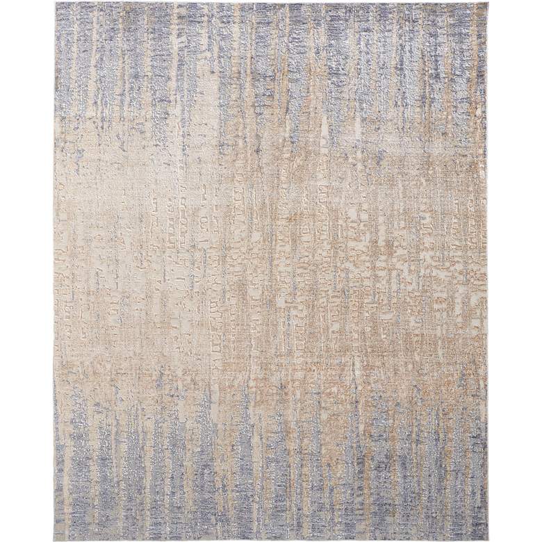 Image 2 Laina 39G9F 5'x7'10" Latte Tan and Blue Rectangular Area Rug