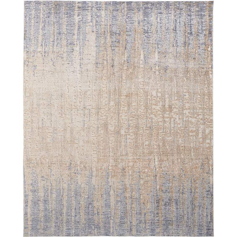 Image 2 Laina 39G9F 5&#39;x7&#39;10 inch Latte Tan and Blue Rectangular Area Rug