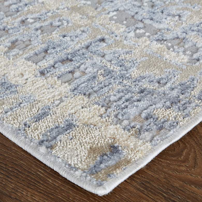 Image 3 Laina 39G9F 5'x7'10" Latte Tan and Blue Rectangular Area Rug more views