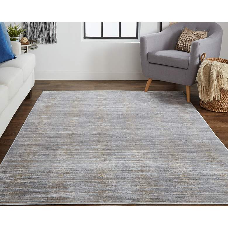Image 1 Laina 39GAF 5'x7'10" Dawn Blue and Gray Rectangular Area Rug