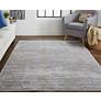 Thumbnail1 of Laina 39GAF 7'10"x9'6" Dawn Blue and Gray Area Rug