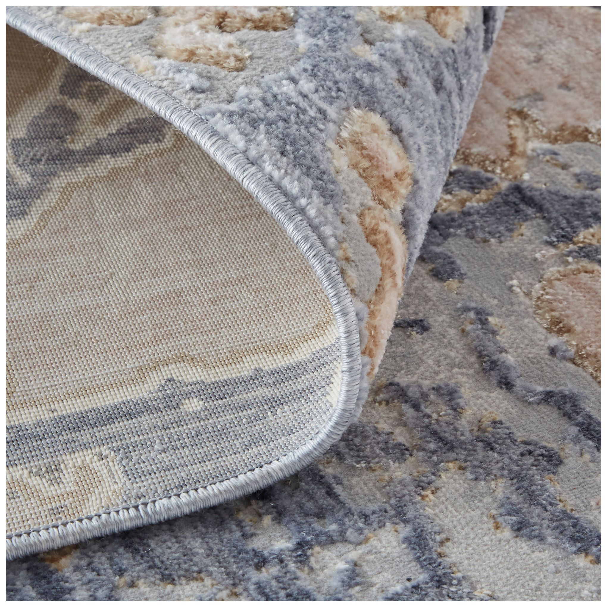 Image 7 Laina Abstract Indoor Tan Area Rug 39G8F 4' x 6' more views