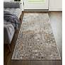 1_Laina Geometric Indoor Tan Area Rug 39G0F 3' x 10'