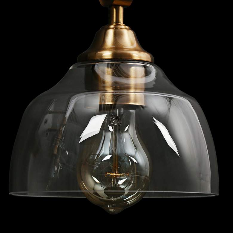 Image 6 Lainanger 24 1/2" Wide Brass and Black 3-Light Bath Light more views