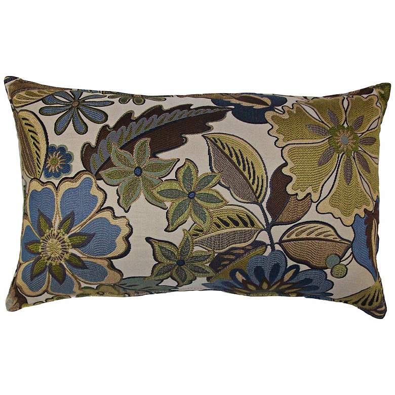 Image 1 Lainey Blue 14 inch x 22 inch Decorative Lumbar Pillow