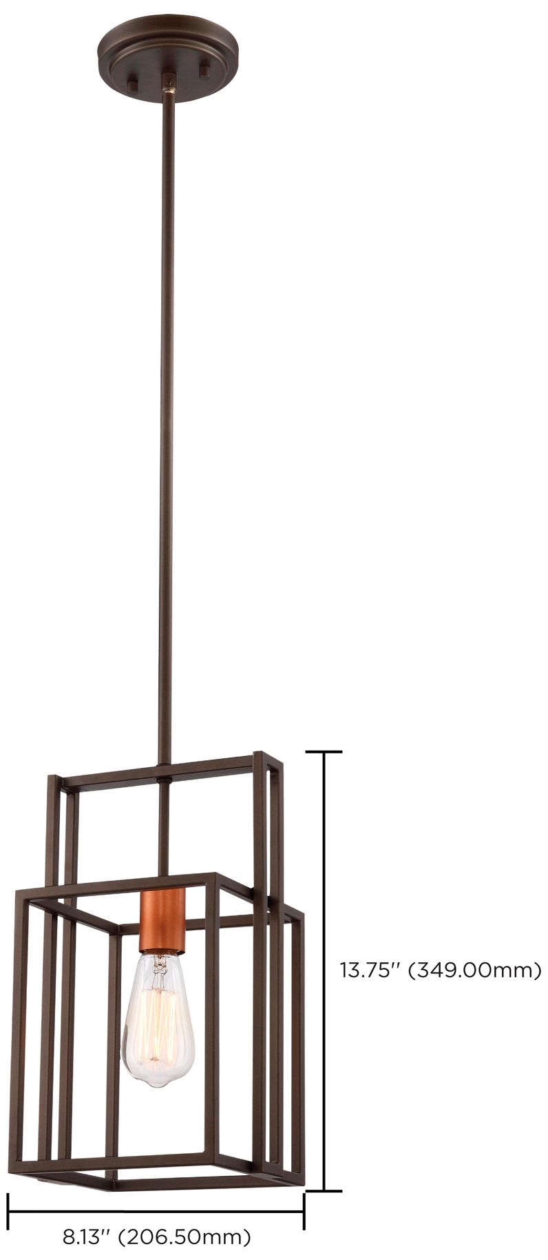 Image 2 Lake; 1 Light; Mini Pendant; Bronze with Copper Accents Finish more views