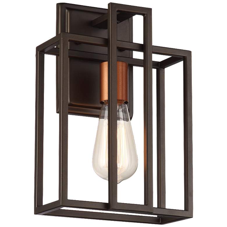 Image 1 Lake; 1 Light; Wall Sconce; Forest Bronze with Copper Accents Finish