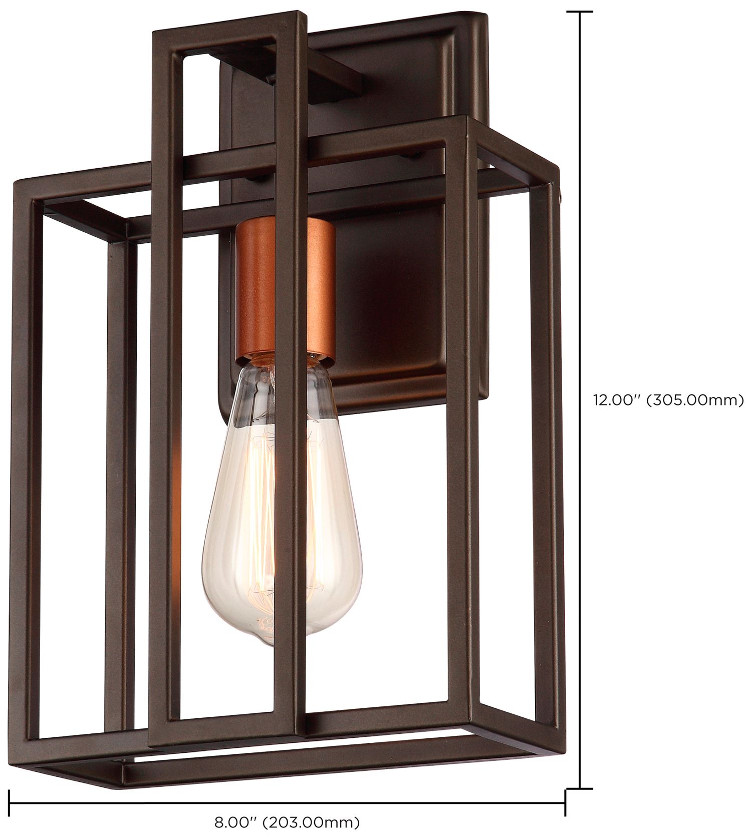 Image 3 Lake; 1 Light; Wall Sconce; Forest Bronze with Copper Accents Finish more views