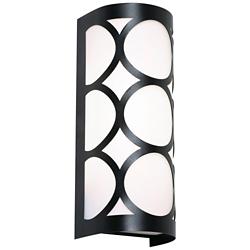 Lake 12.25" High Black LED Sconce