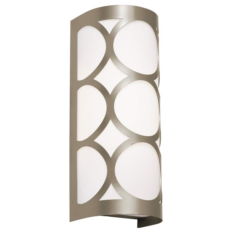 Image 1 Lake 12.25 inch High Painted Nickel LED Sconce