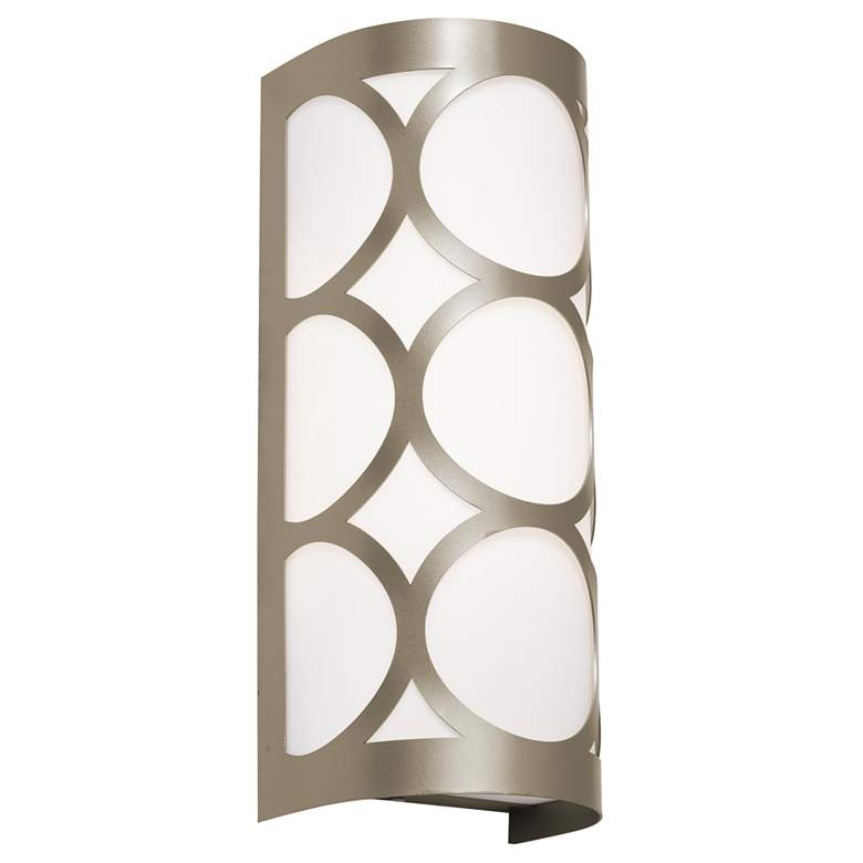 Image 1 Lake 12.25" High Painted Nickel LED Sconce