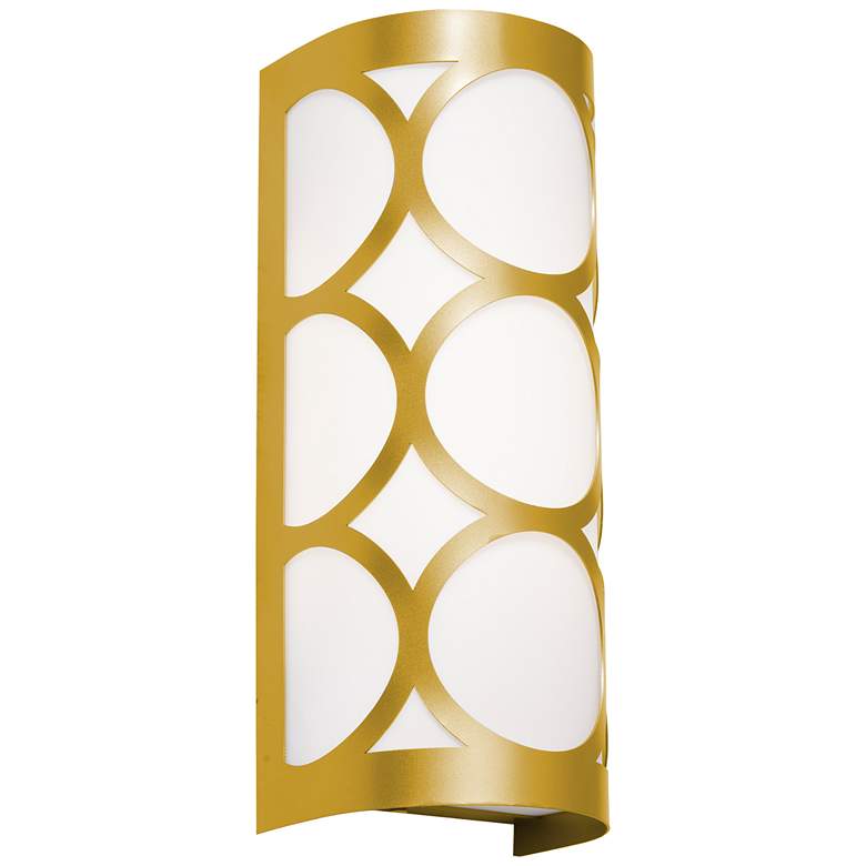 Image 1 Lake 12 1/4" High Gold LED Wall Sconce