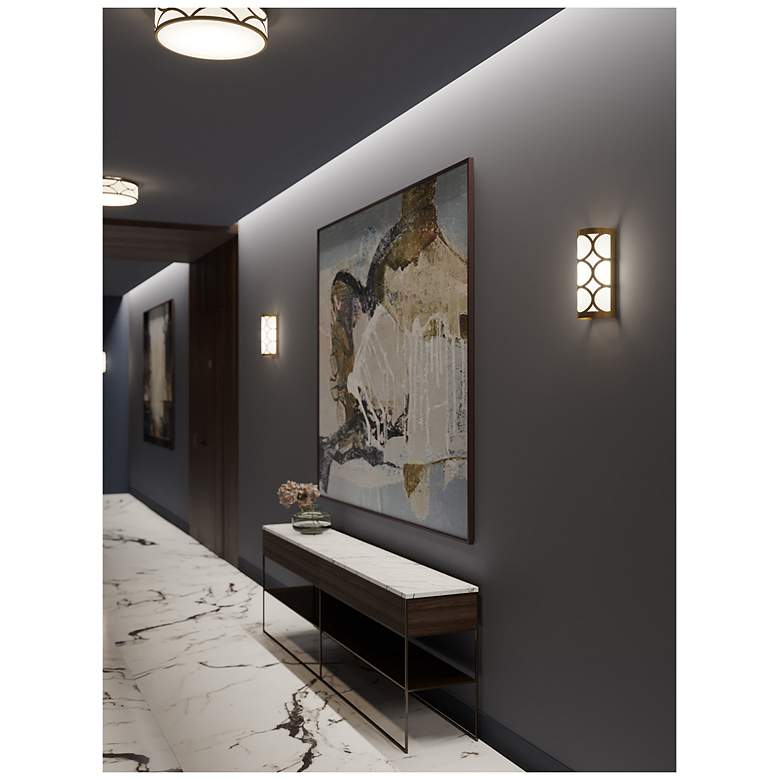Image 2 Lake 12 1/4" High Gold LED Wall Sconce more views