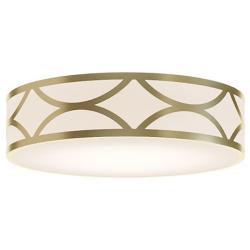 Lake 16" Wide 3-Light Gold LED Flush Mount