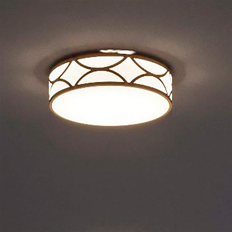 Image 2 Lake 16" Wide 3-Light Gold LED Flush Mount