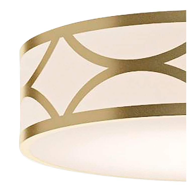 Image 4 Lake 16" Wide 3-Light Gold LED Flush Mount more views