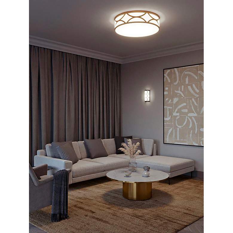 Image 5 Lake 16" Wide 3-Light Gold LED Flush Mount more views
