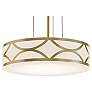 1_Lake 16" Wide 3-Light Gold LED Pendant