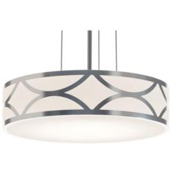Lake 16&quot; Wide 3-Light Painted Nickel LED Pendant
