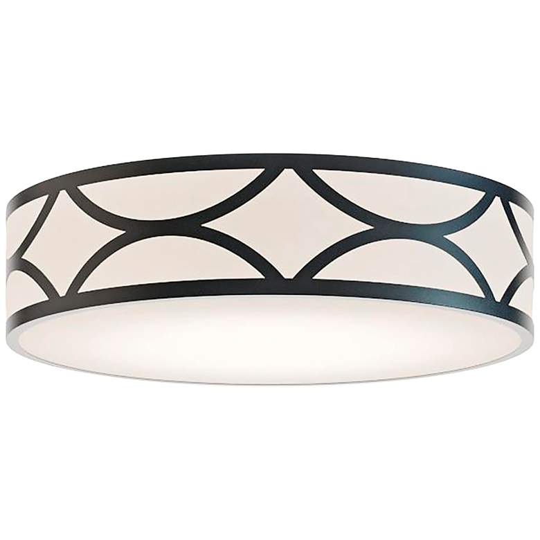 Image 2 Lake 16" Wide Black Drum Ceiling Light