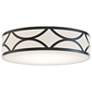 2_Lake 16" Wide Black Drum Ceiling Light