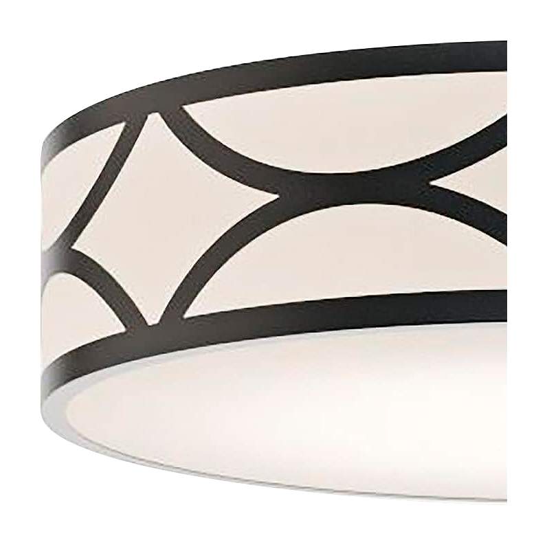 Image 3 Lake 16" Wide Black Drum Ceiling Light more views