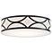 Lake 16" Wide Black Drum LED Ceiling Light