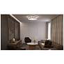 2_Lake 16" Wide Black Drum LED Ceiling Light more views