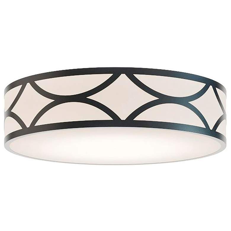Image 1 Lake 16" Wide Black LED Flush Mount