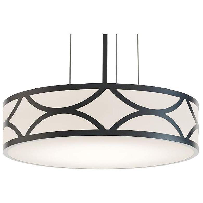 Image 1 Lake 16" Wide Black LED Pendant