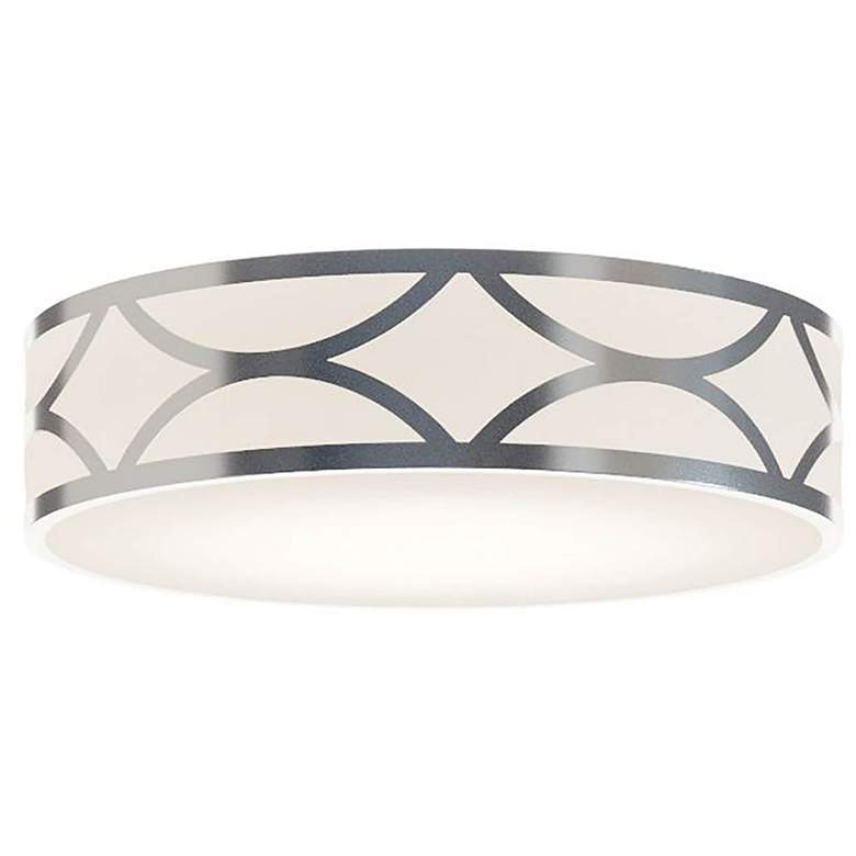 Image 1 Lake 16" Wide Painted Nickel LED Flush Mount