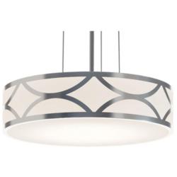 Lake 16&quot; Wide Painted Nickel LED Pendant