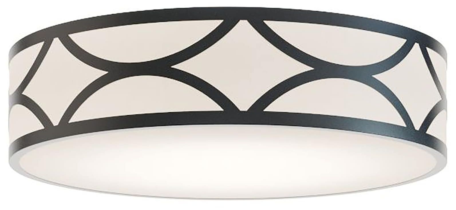 Lake 16" Wide Black Drum Ceiling Light - Made to Order