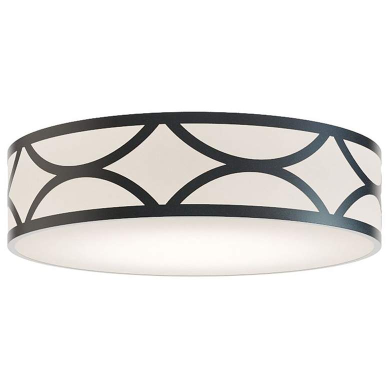 Image 1 Lake 20" Wide 3-Light Black LED Flush Mount